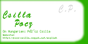 csilla pocz business card